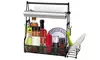 NewHome Metal Grill Utensil & Condiment Caddy for Outdoor Cooking & Camping