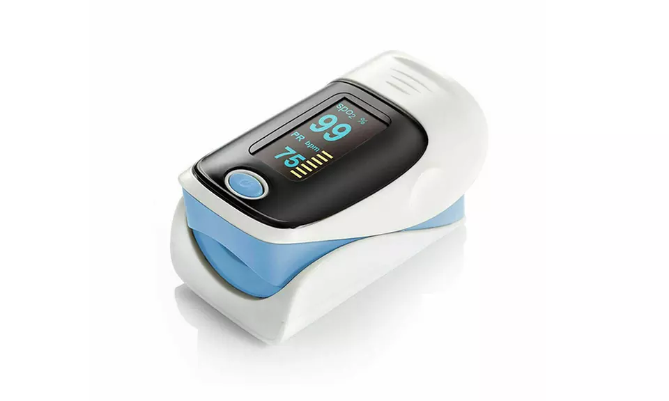 Finger Pulse Oximeter Blood Oxygen SpO2 Monitor PR PI Respiratory Rate CE - Primary Image