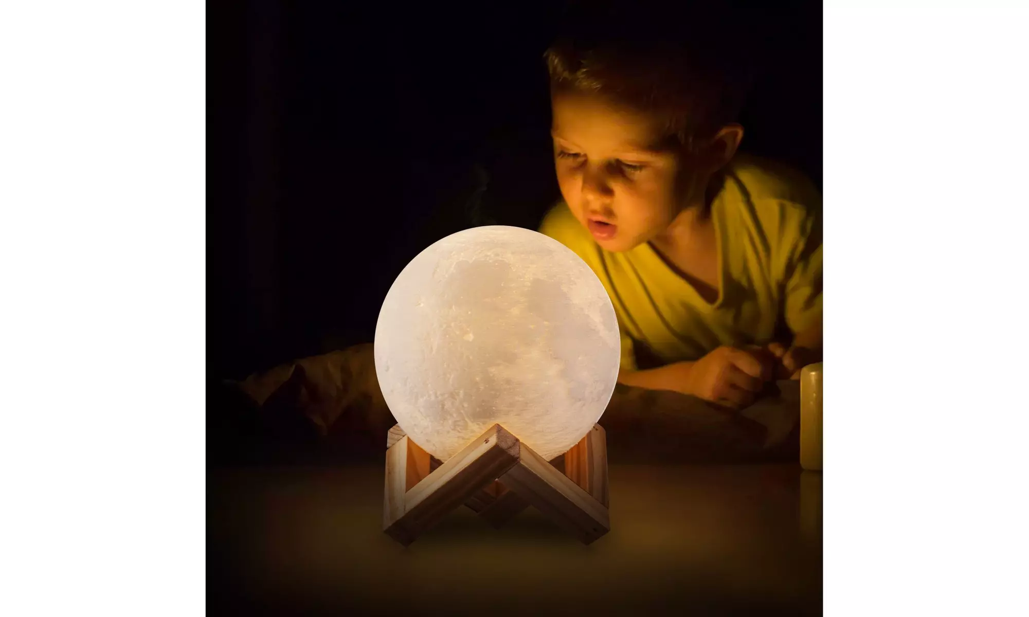Moon, Galaxy, or Earth Color-Changing 3D Lamp w/ Touch Sensor & Remote Control