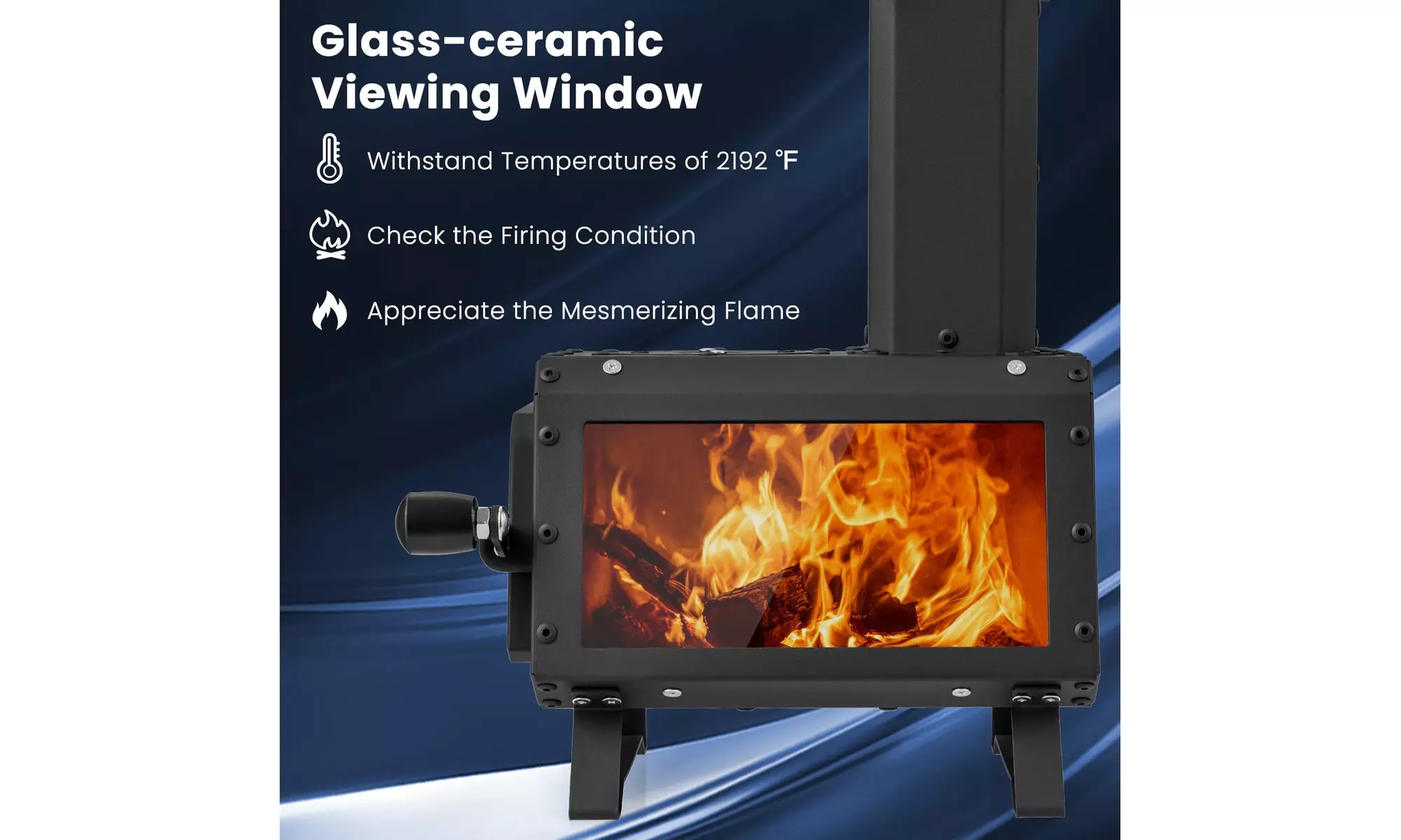Costway Portable Wood Burning Stove Wood Camping Stove Heater