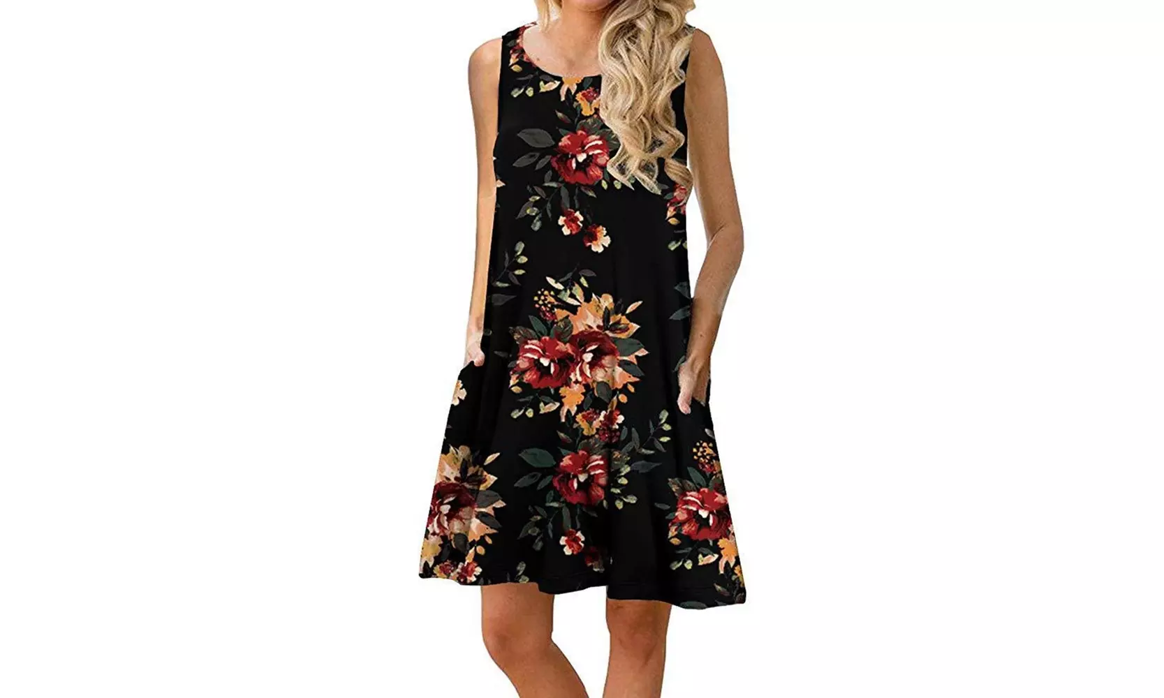 Womens Sleeveless Sundress with Pockets S-2X