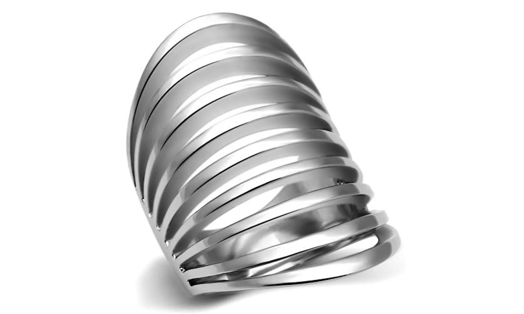 Women's Stainless Steel 316 High Polished 33mm Wide Fashion Ring