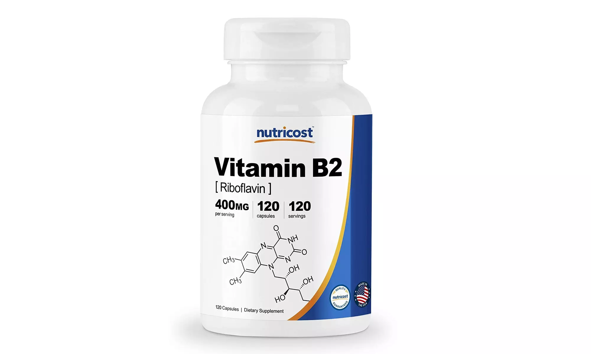 Nutricost Vitamin B2 (Riboflavin) 400mg - Primary Image