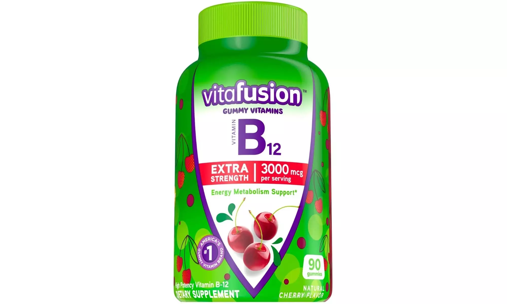 Vitafusion Extra Strength Vitamin B12 Gummy Vitamins, Cherry Flavored - Primary Image