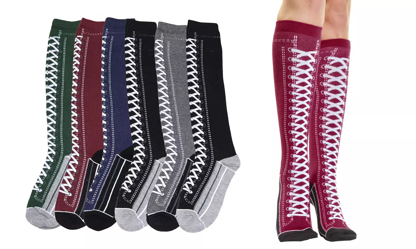 Angelina Women's Novelty Knee-High Socks (6-Pair Pack) - Primary Image