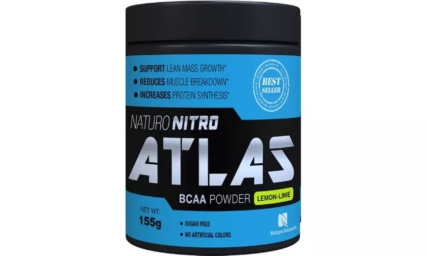 Naturo Nitro Atlas BCAA Powder, 28 Servings, Refreshing Lemon Lime Flavor - Primary Image