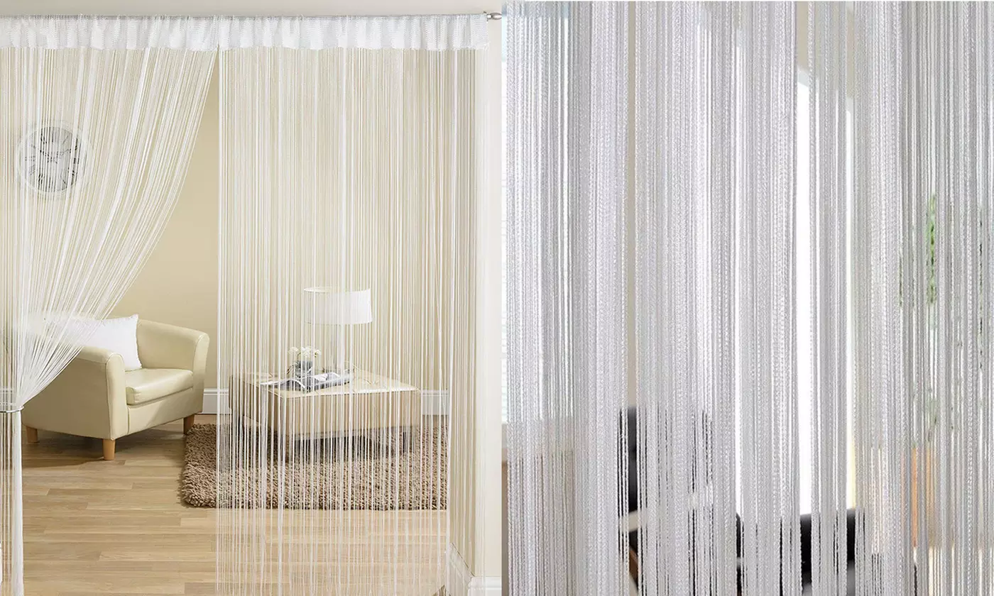 Glitter String Curtains Room Door Divider Window Patio Fly Screen Fringe Panels