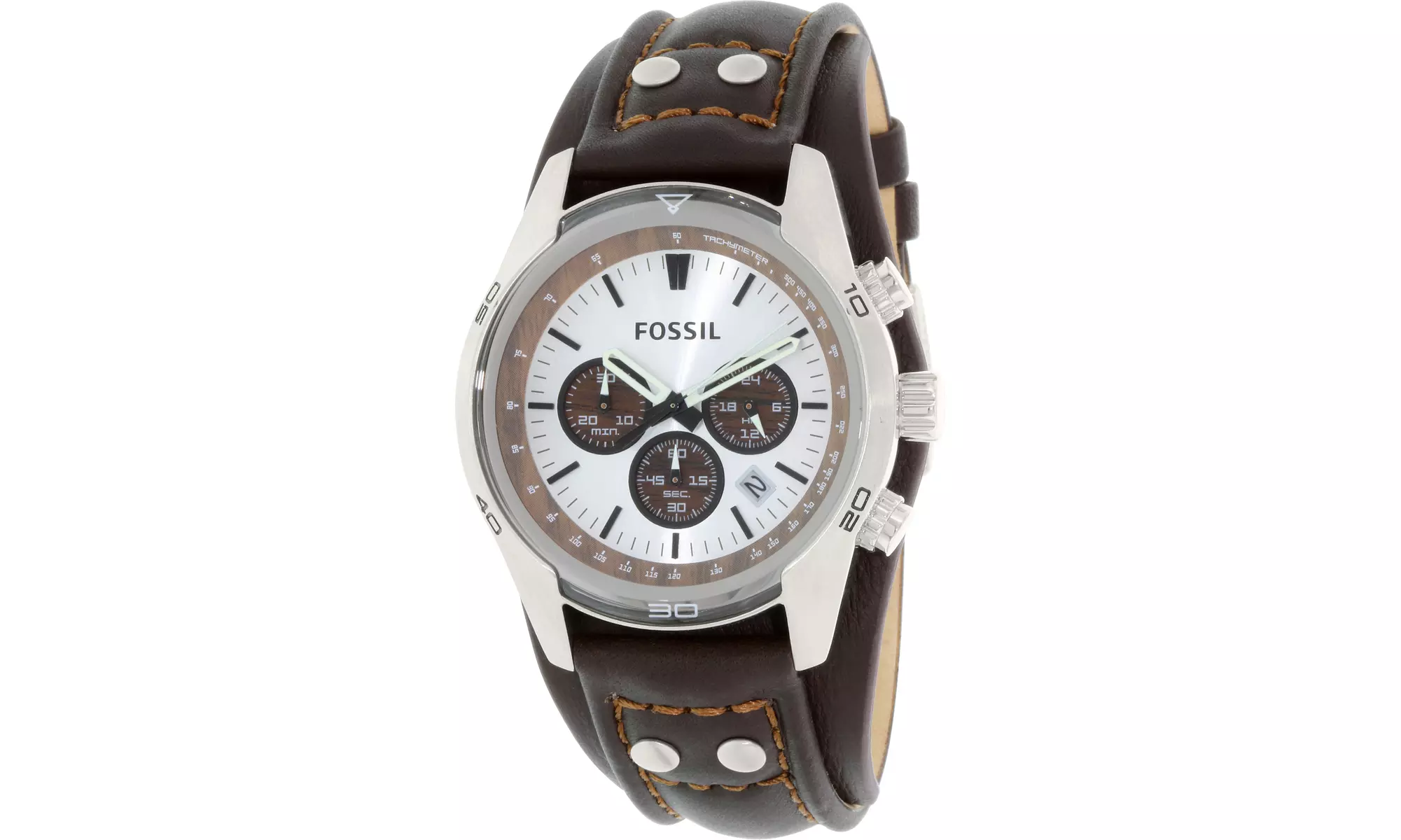 Fossil Coachman Chronograph CH2565 Elegant Japanese Movement Leather Watch - Primary Image