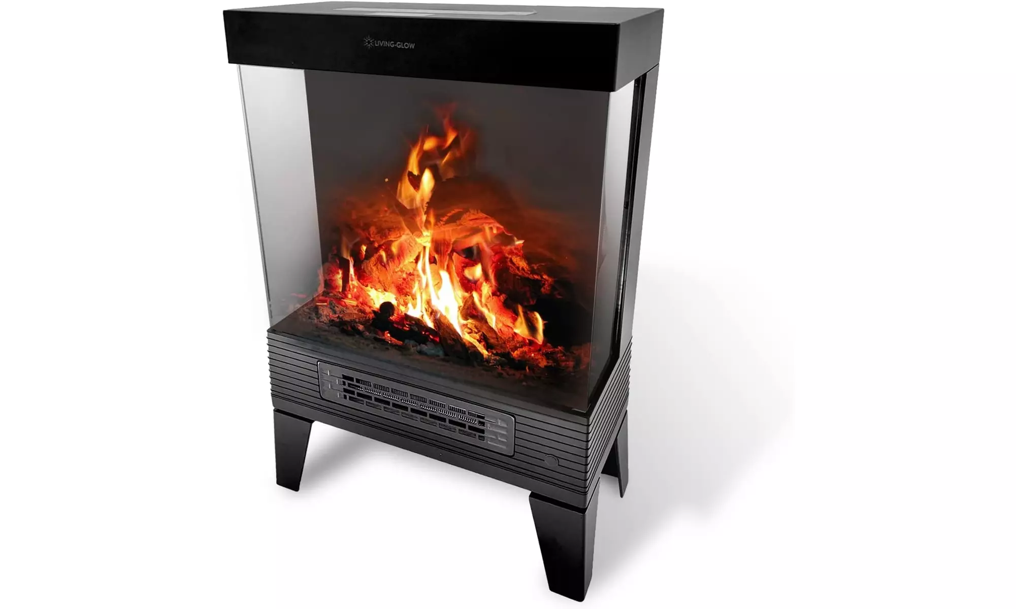 Living-Glow Fireplace Infrared Heater 4D Realistic Flame Effect with Remote - Primary Image