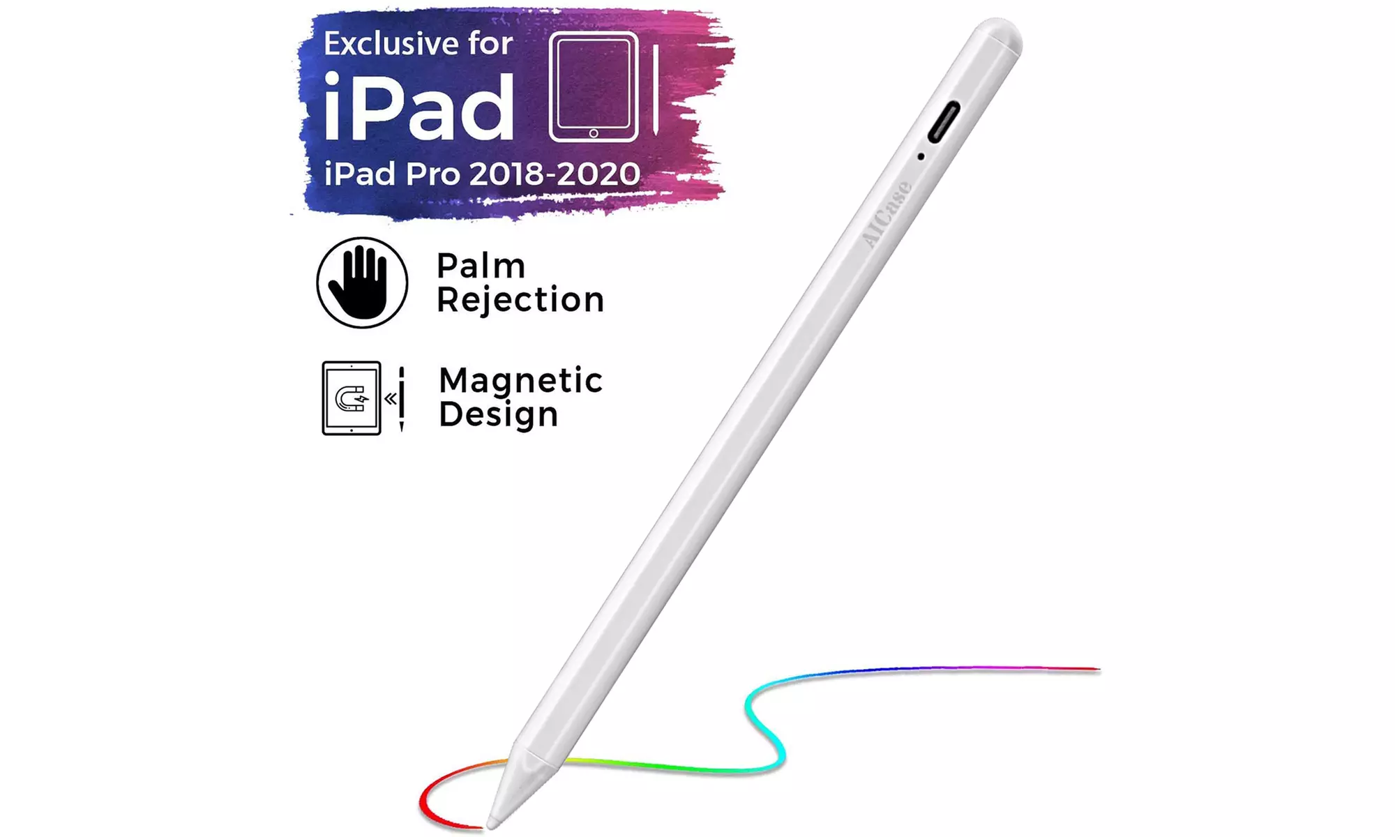 Stylus Pen for iPad with Palm Rejection Active Pencil For (2018-2020) Apple iPad - Primary Image