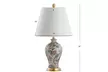 Grace 24" Floral LED Table Lamp, Multi/Brass by JONATHAN  Y - Second Medium