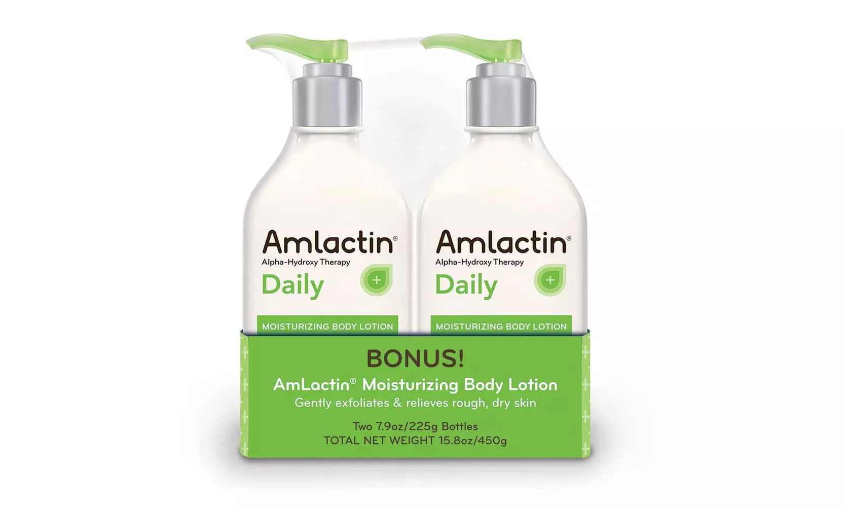 AmLactin Daily Moisturizing Body Lotion, Smooths Dry Skin, 7.9 oz, Pack of 2 - Primary Image