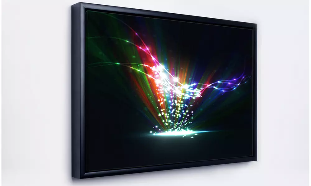 Colorful Dynamic Illustration - Contemporary Framed Canvas Art Print - Second Medium