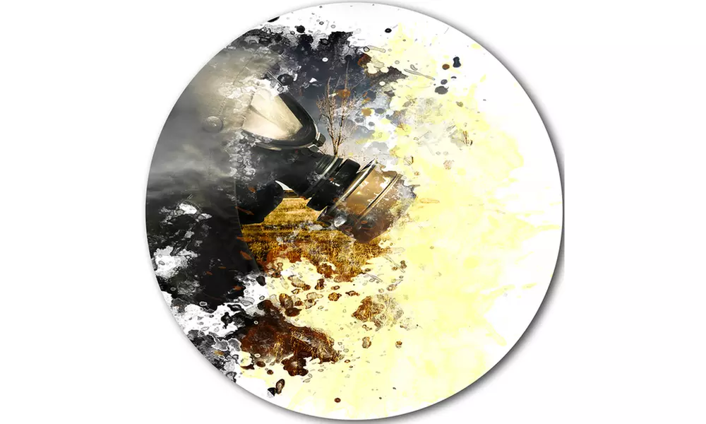 Disaster of War and Gas' Disc Abstract Circle Metal Wall Art - Second Medium