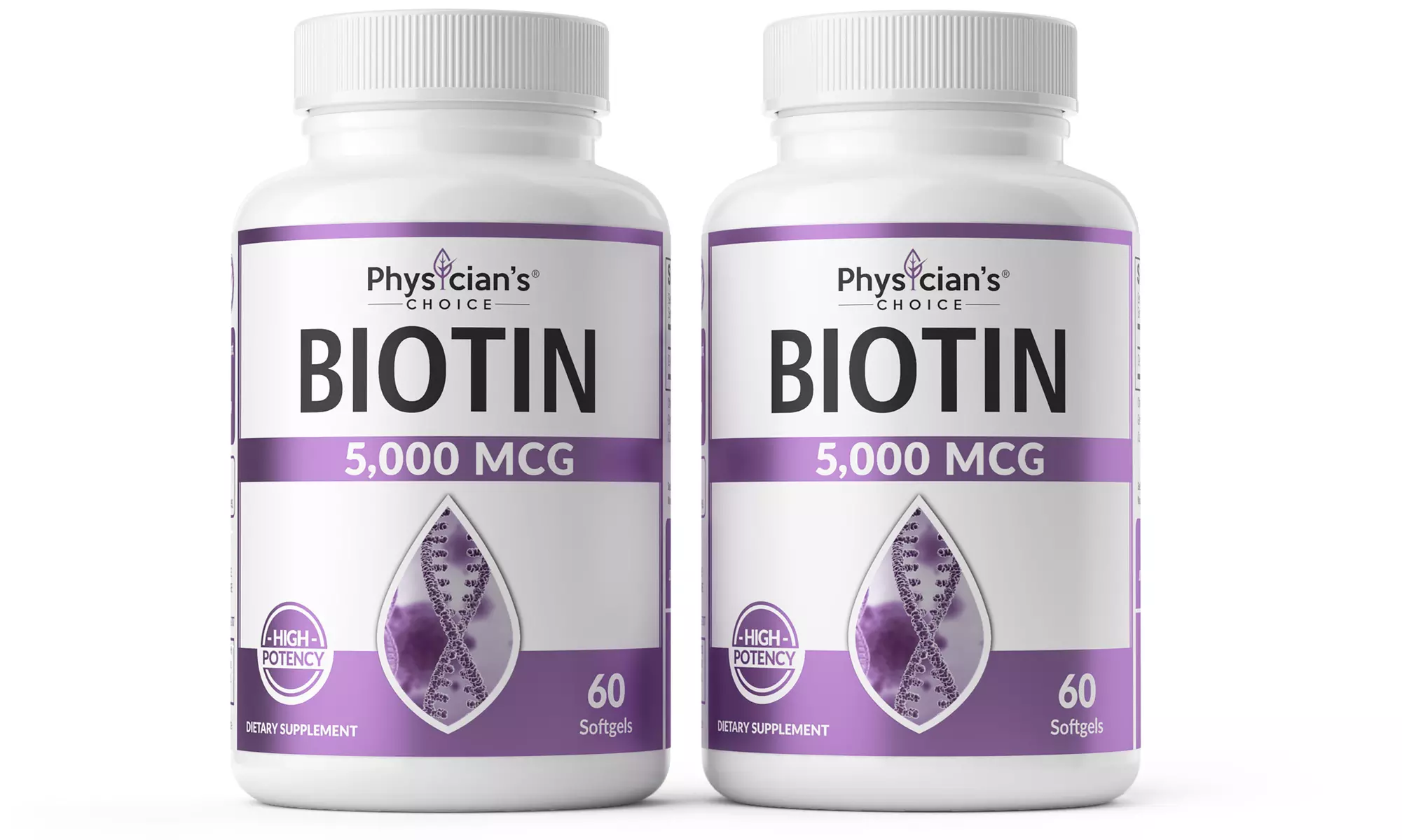 Physician's Choice Biotin Softgels 5,000 mcg 2-Pack Bundle  - Primary Image