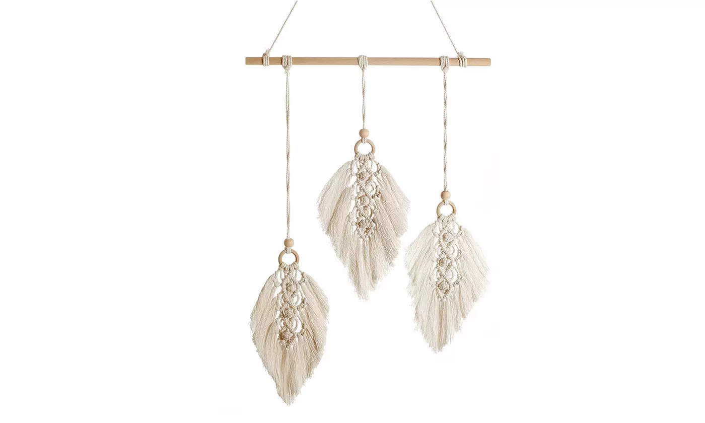 Macrame Star Moon Dream Catcher Boho Wall Hanging Ornament