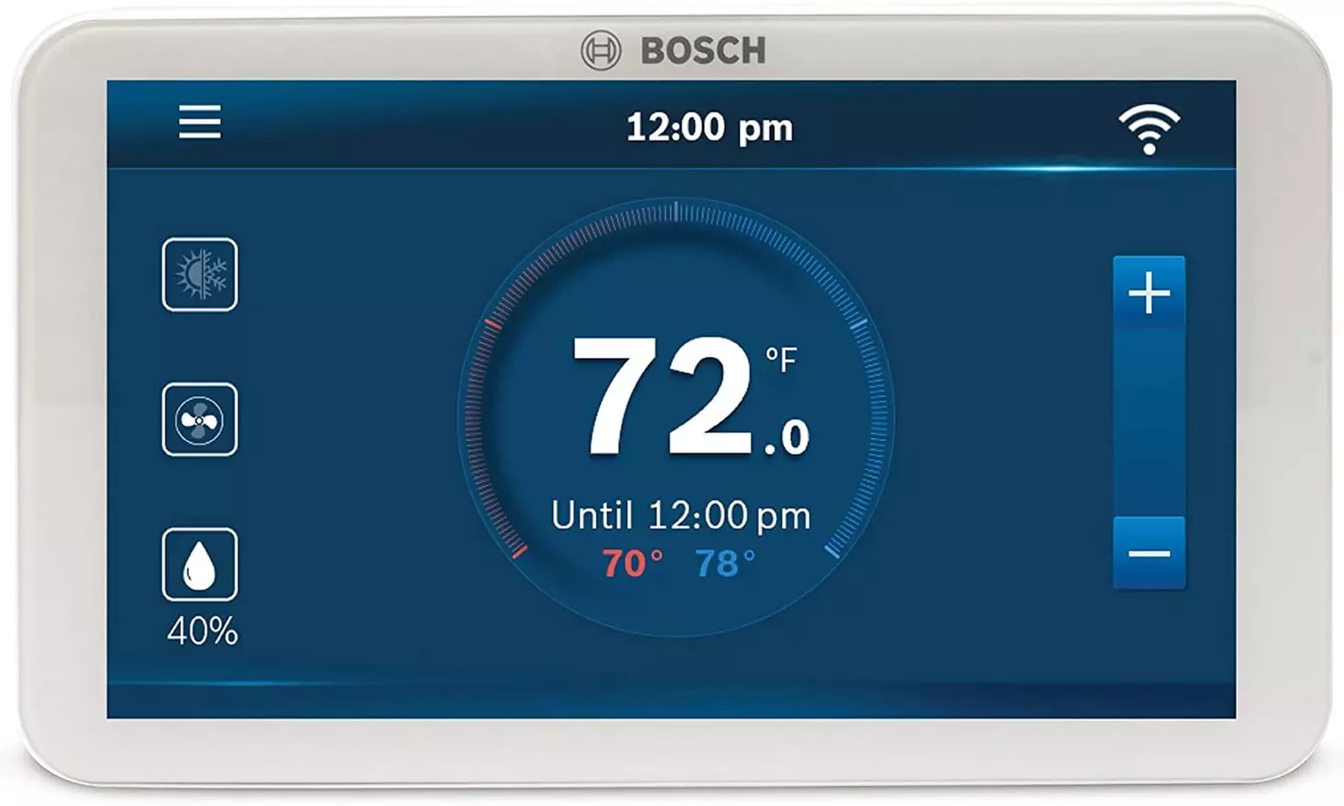 Bosch Thermostat 24-Volt 7-Day Programmable Built-in Wi-Fi Touchscreen White - Primary Image