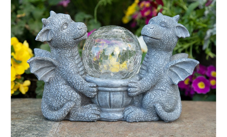 Exhart Solar Dragon Garden Statue with LED Element | Groupon