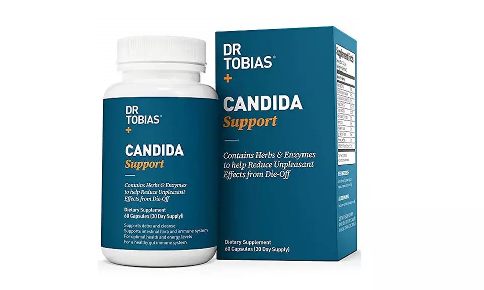 Dr Tobias Candida Support - Extra Strength Candida Cleanse with Herbs & Enzymes - Primary Image