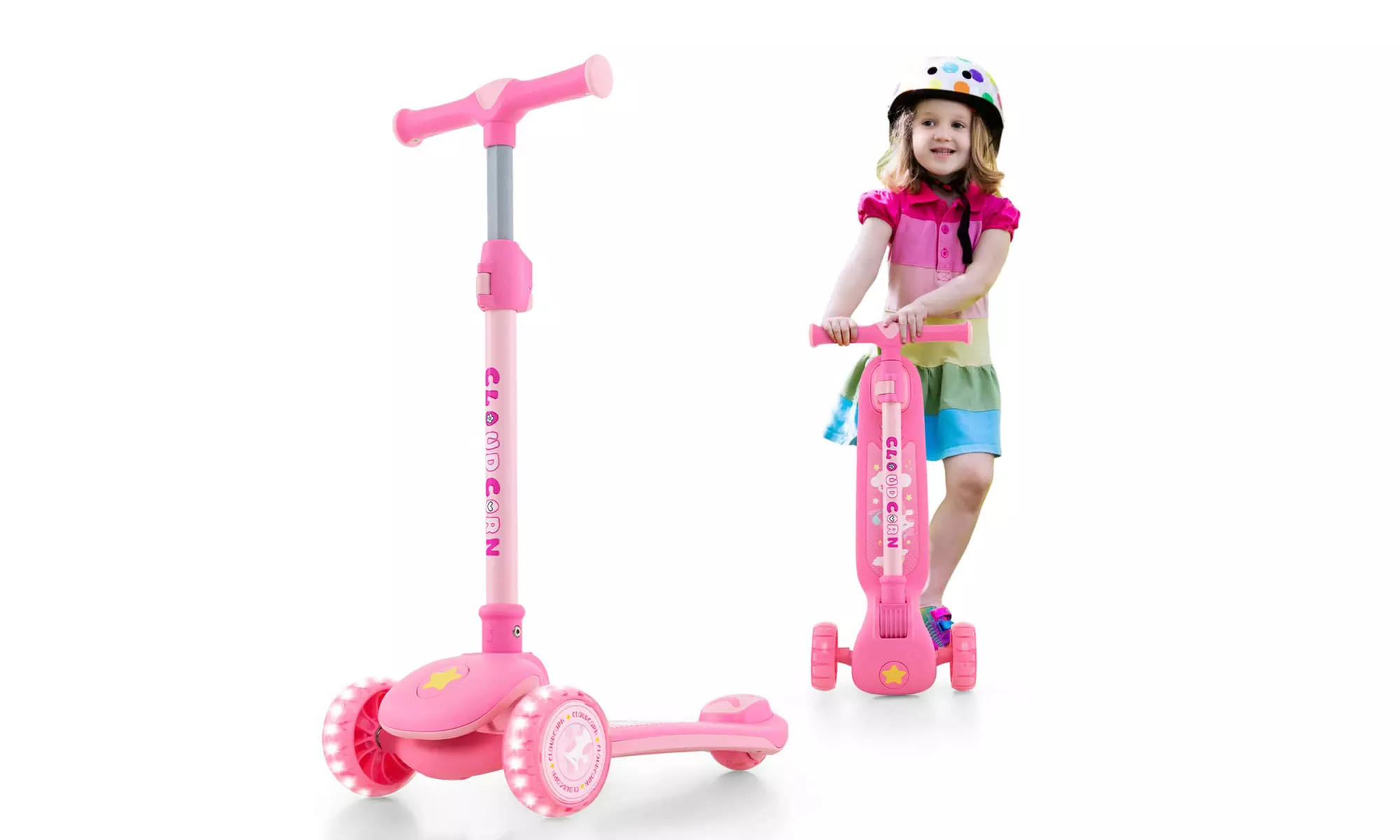 Costway 3-Wheel Kids Scooter Toddler Folding Balancing Kick Scooter