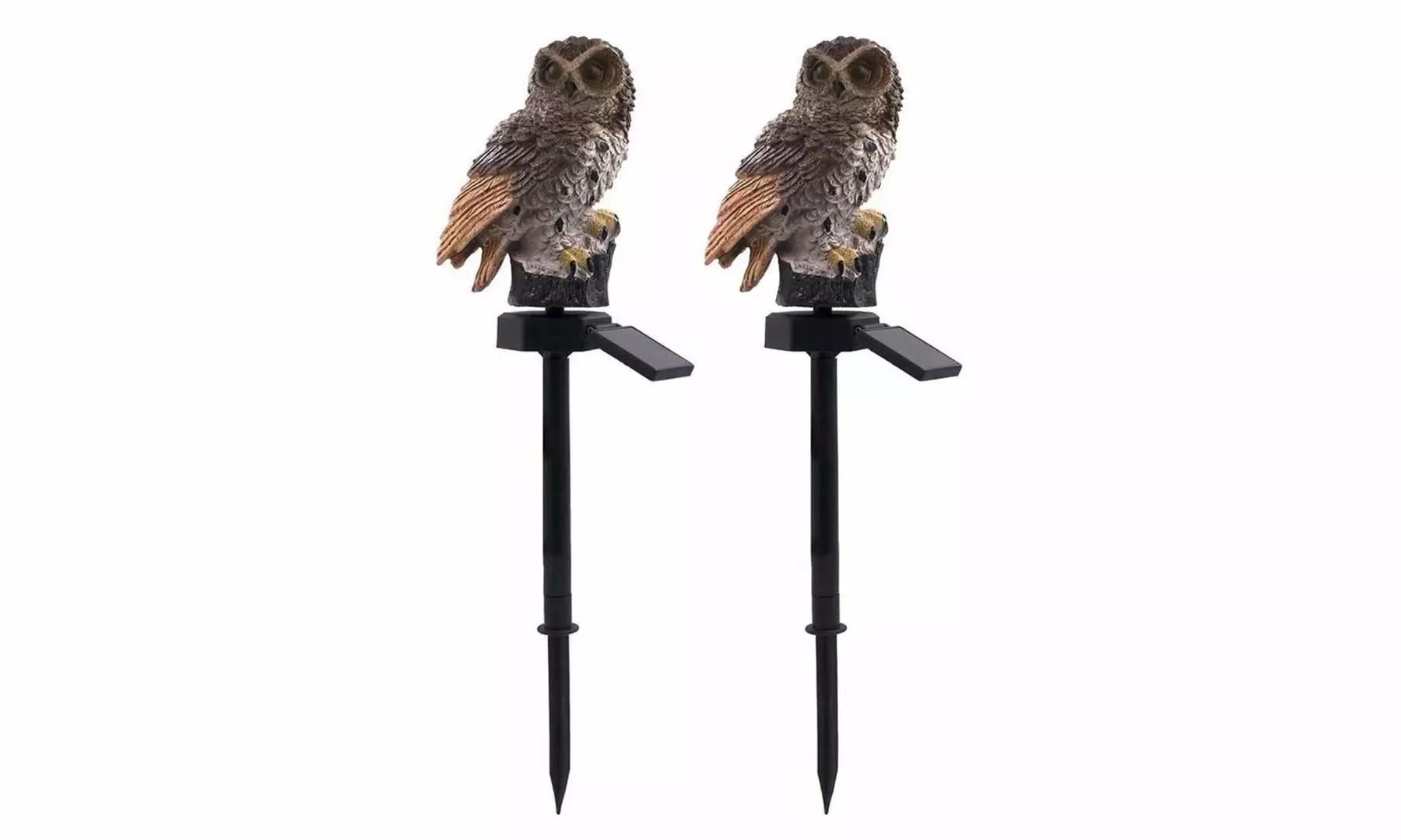 2 Pack Solar Lights Outdoor Owl Solar LED Lights Solar Owl Decor Stake Lights