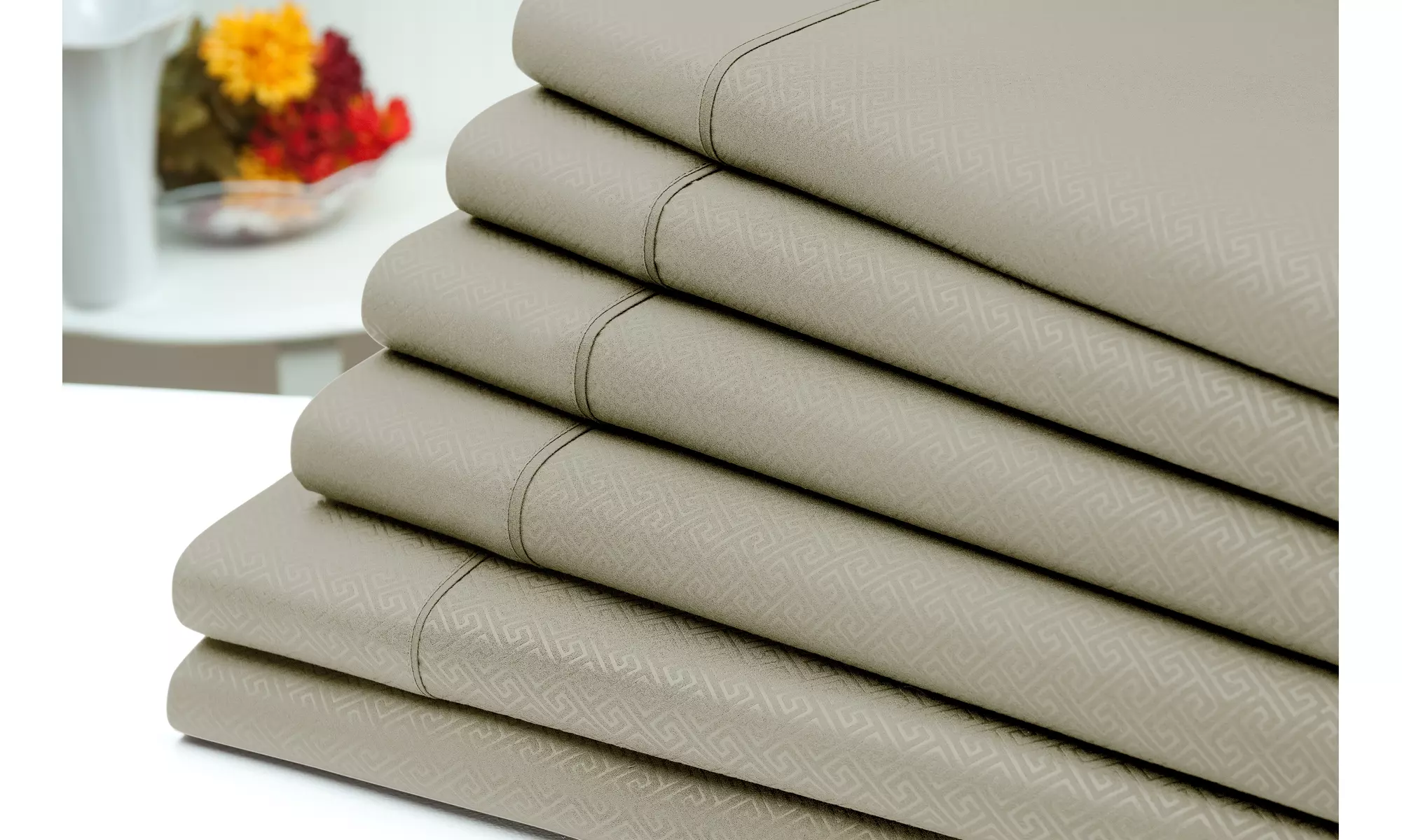 US Army 6 Piece Embossed Greek Key Sheet Set