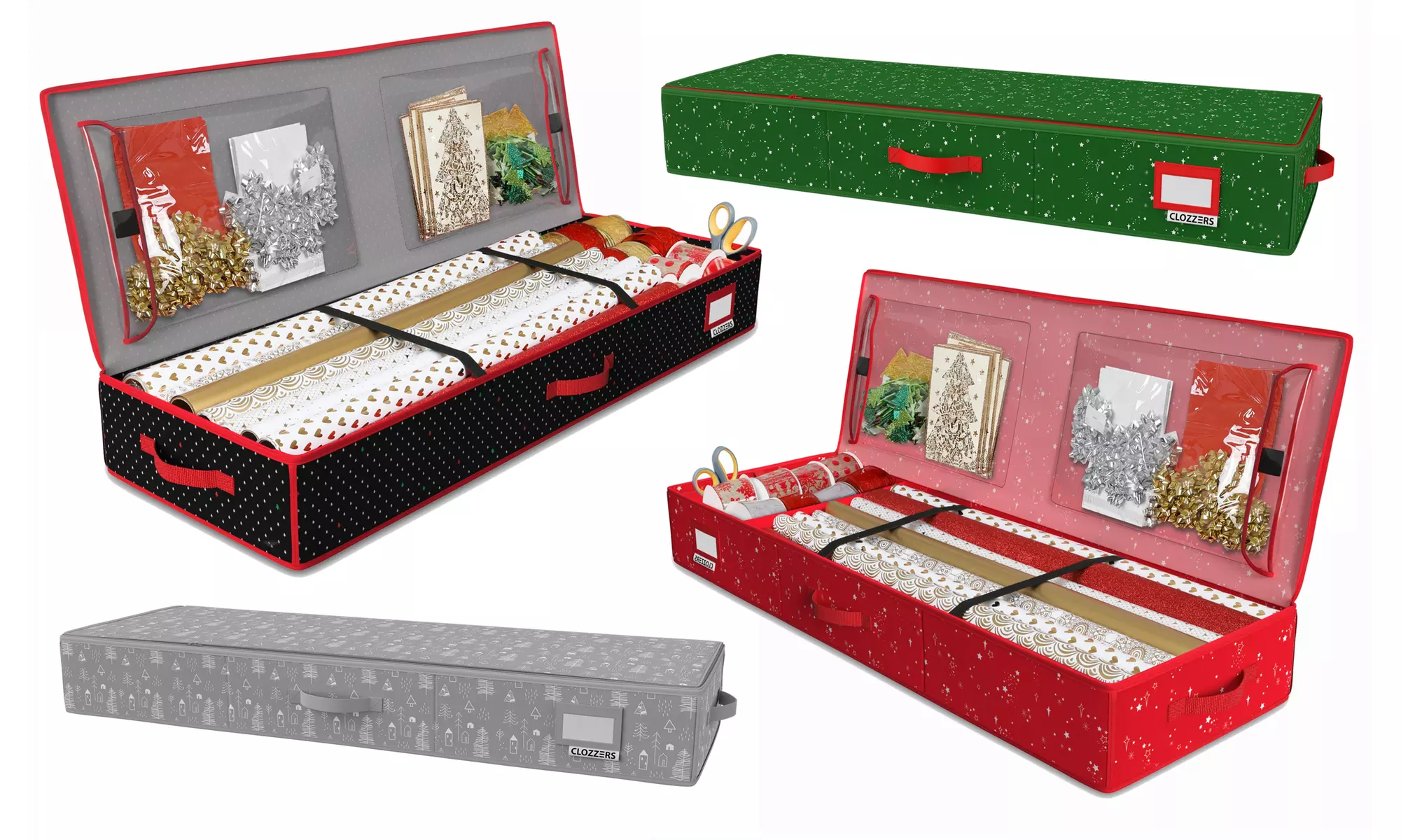 Holiday Gift Wrap Storage Organizer Box - Primary Image