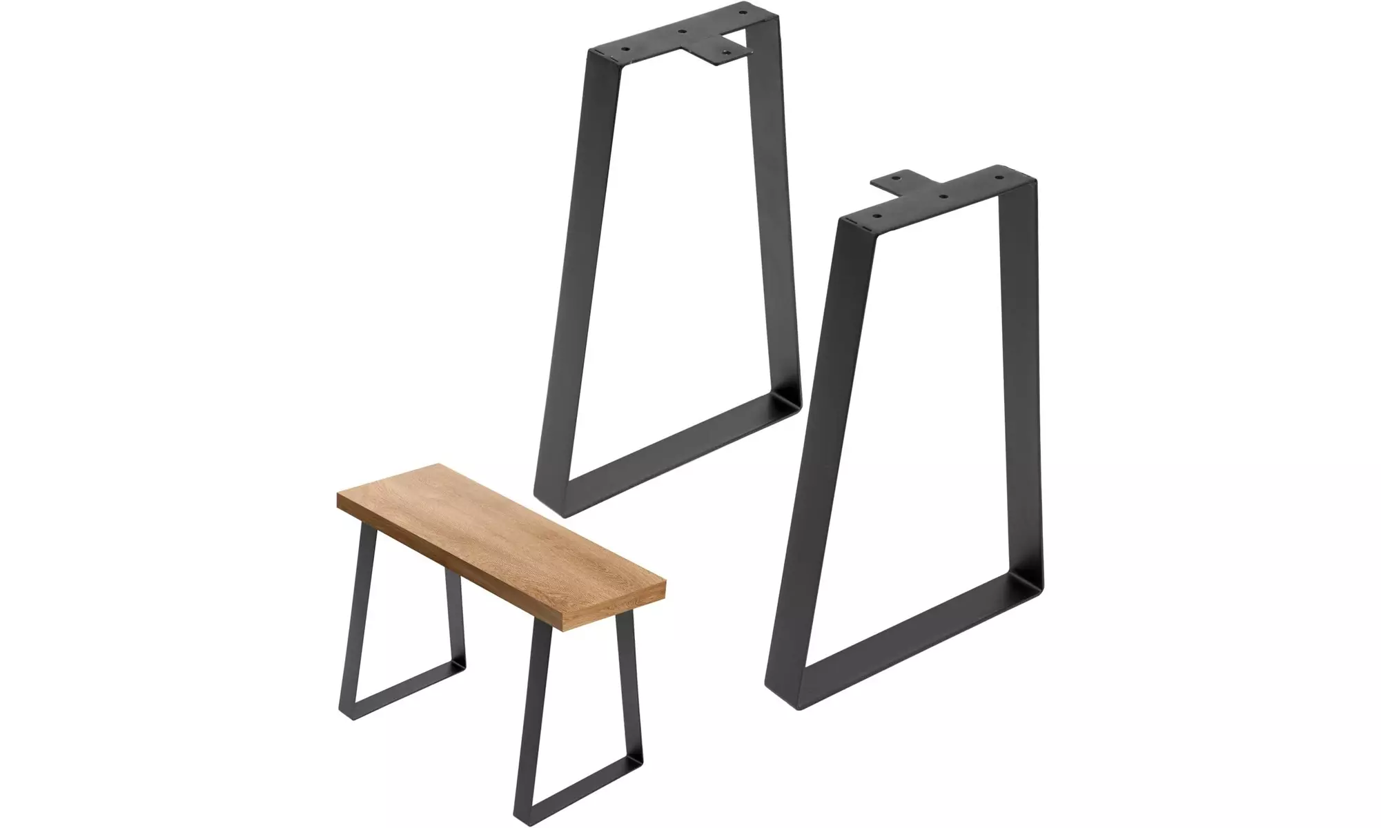 Sorbus Trapezoid Table Legs, 16" Tall Furniture Legs, Heavy Duty Metal, Set of 2