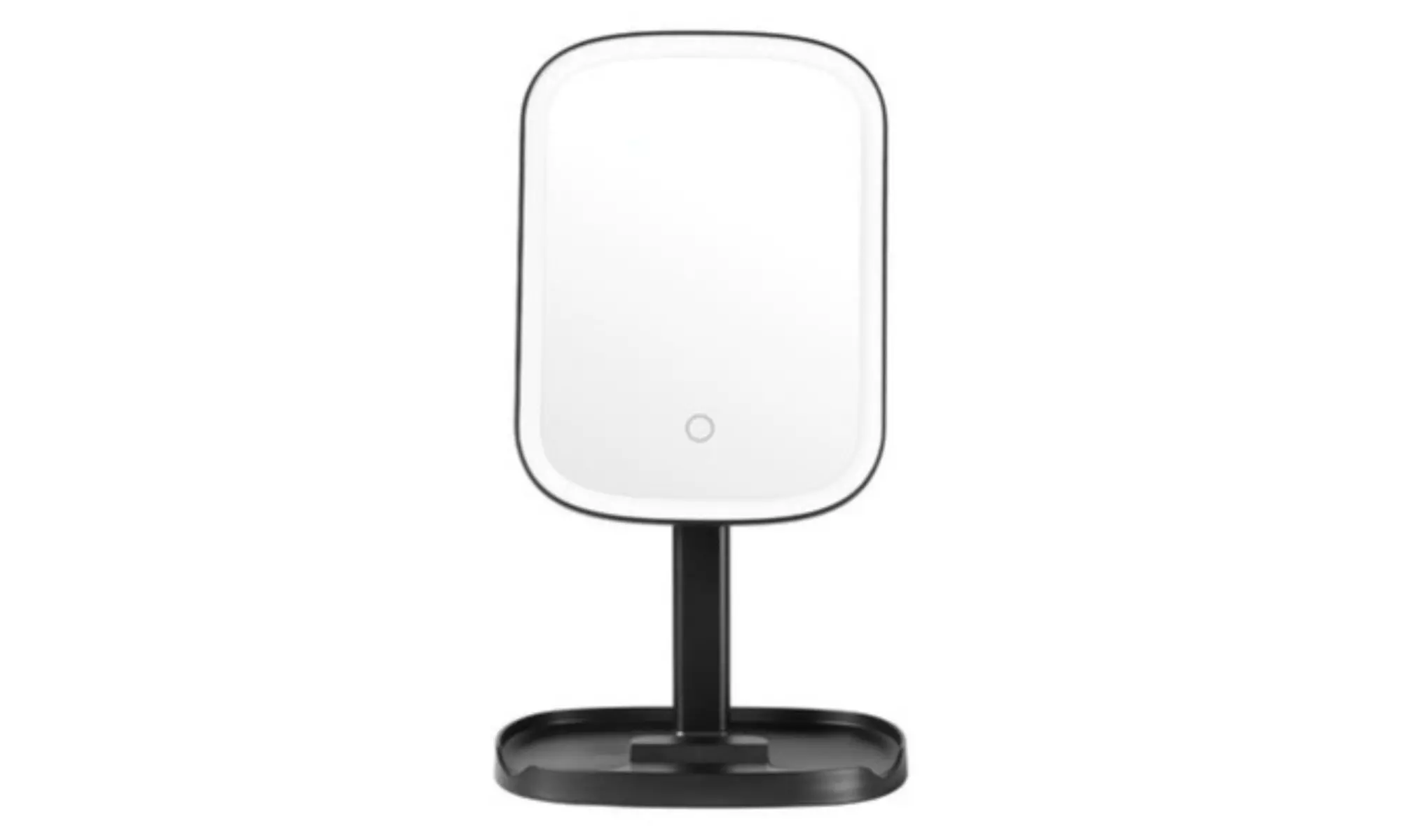 Rechargeable LED Makeup Touchscreen Vanity Mirror with Base Storage