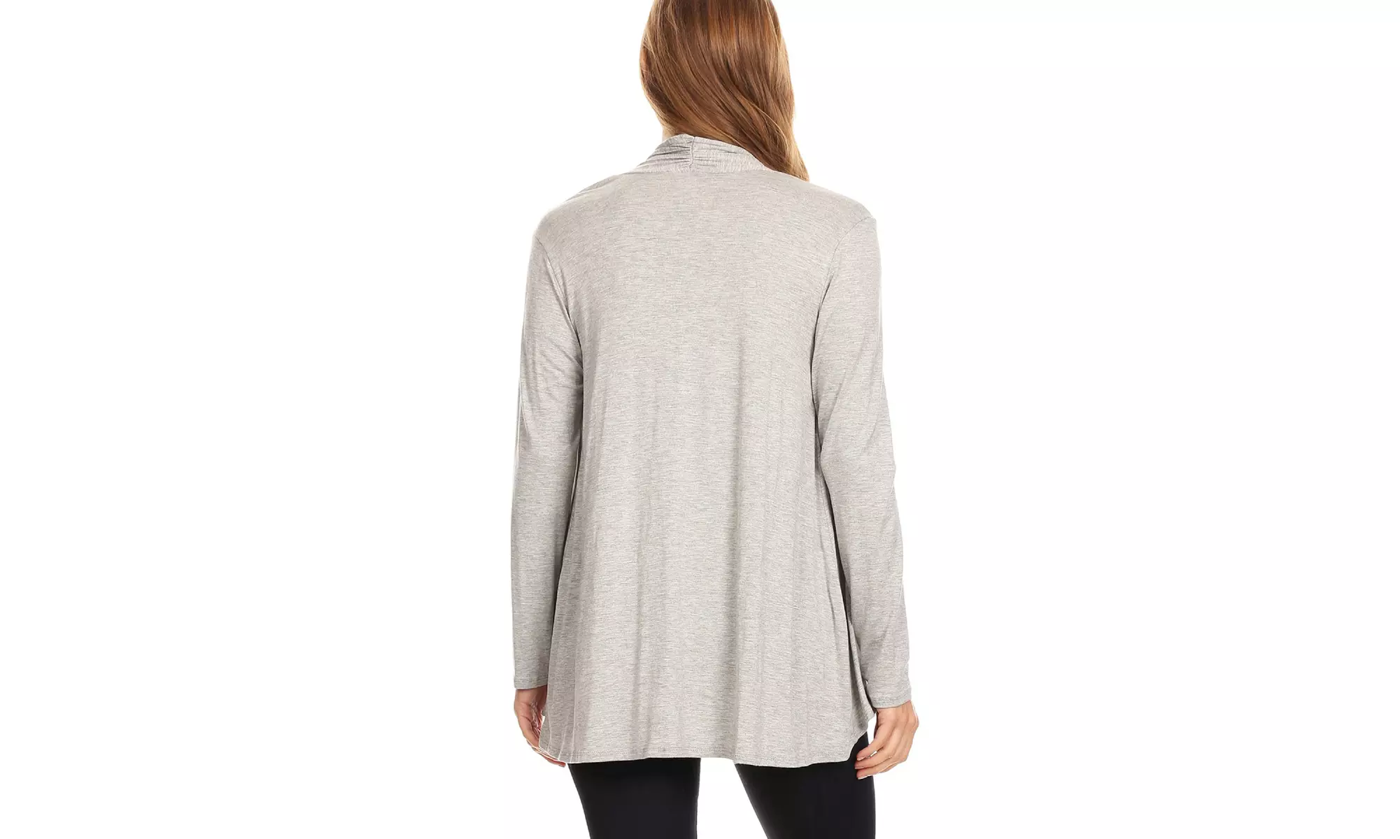 Solid Lightweight Soft Long Sleeves Open Front Cardigan