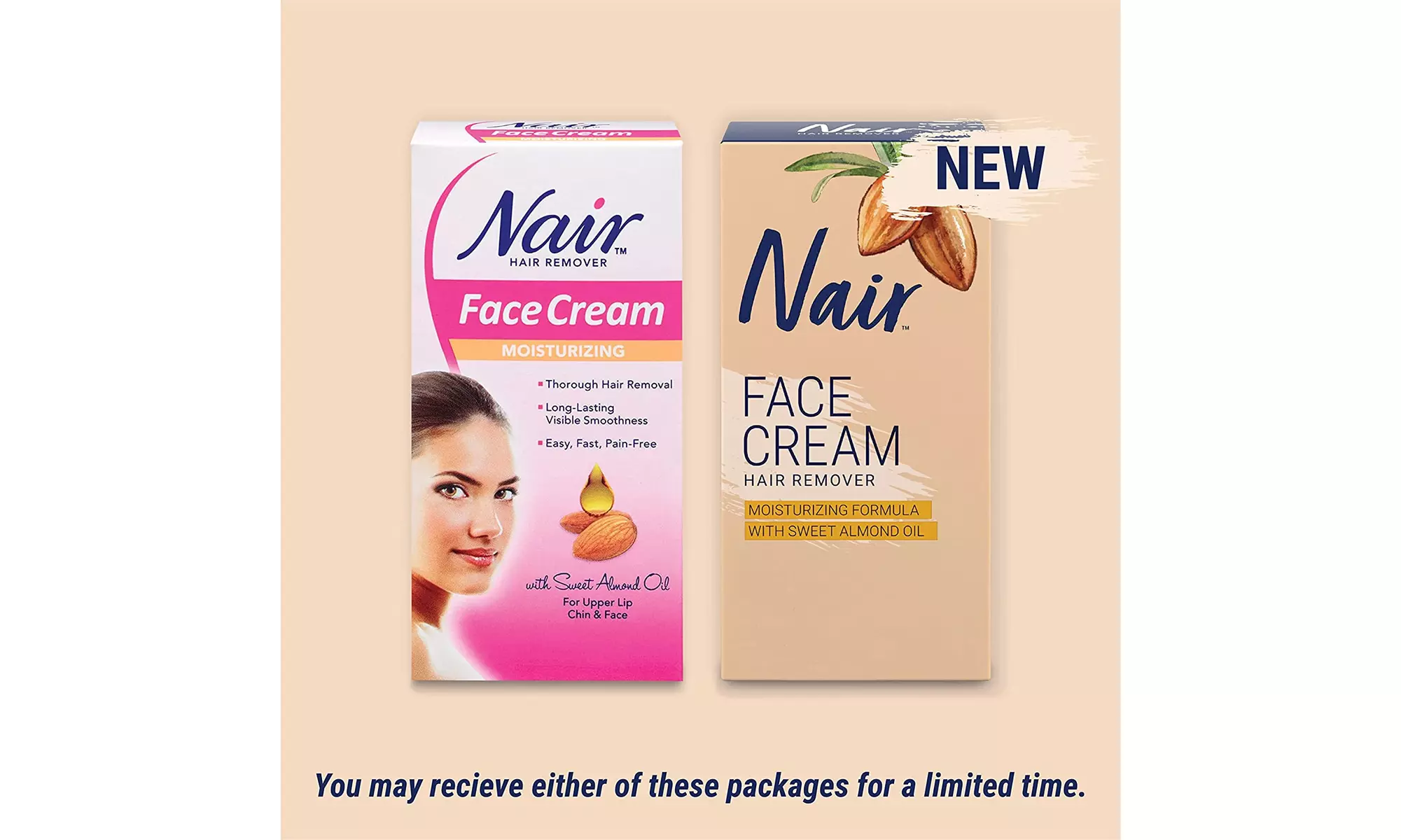 Nair Hair Remover Moisturizing Face Cream - Second Medium