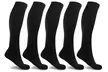 XTF Black All Day Relief Knee High Compression Socks (5-Pairs) - Second Medium