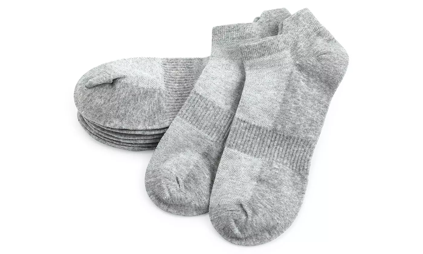 5 Pairs Womens Elastic Ankle Socks Athletic Cotton Low Cut Sport Socks With Tab