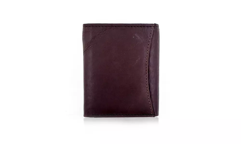 Faddism BRANDIO Series Men's Genuine Leather Bifold Wallet With Design - Second Medium
