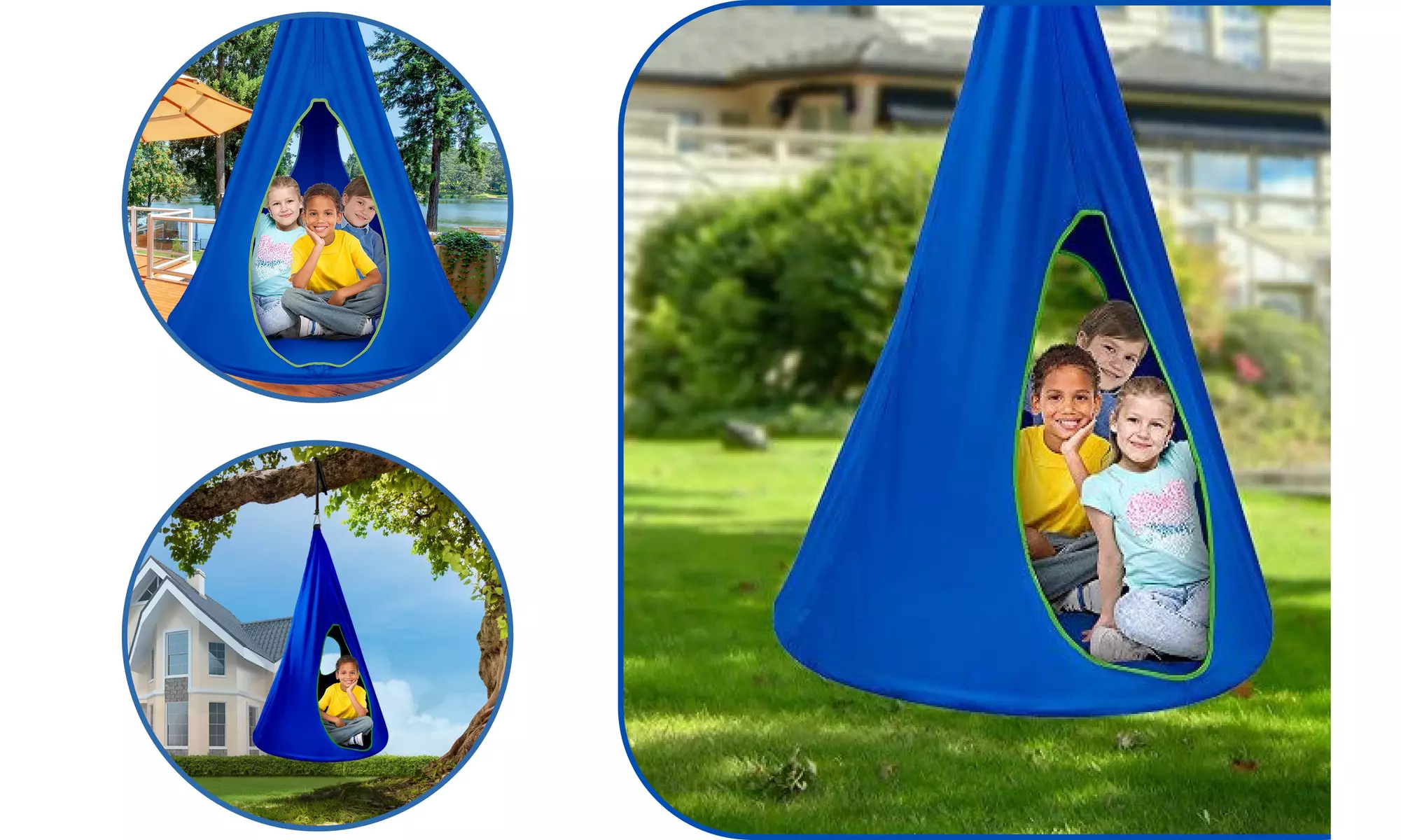 Sorbus Kids Nest Swing Chair Nook, Hanging Seat Hammock for Indoor Outdoor Use - Primary Image