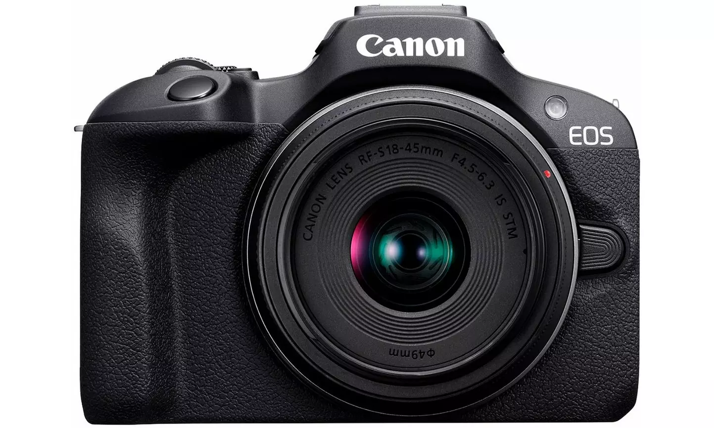 Canon EOS R100 4K Video Mirrorless Camera with RF-S 18-45mm Lens - Primary Image