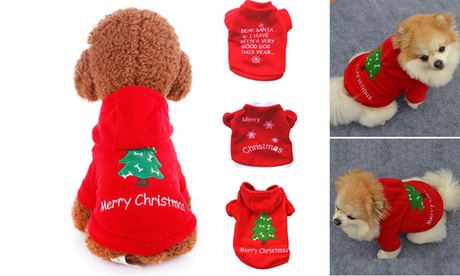 Christmas Holiday Dog Sweater - Tree Snowflake Or Dear Santa M Text