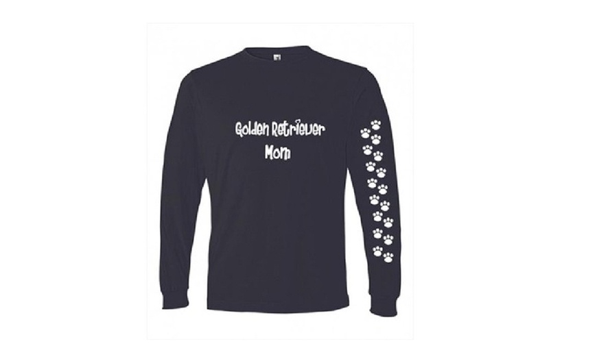 Image 1: Carolines Treasures 479M-4030-NAWH-L Golden Retriever Mom Tshirt Ladies Cut 