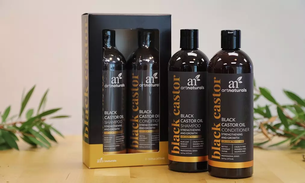Artnaturals Black Castor Oil Strengthen -Growth Shampoo or Conditioner (16 Oz) - Second Medium