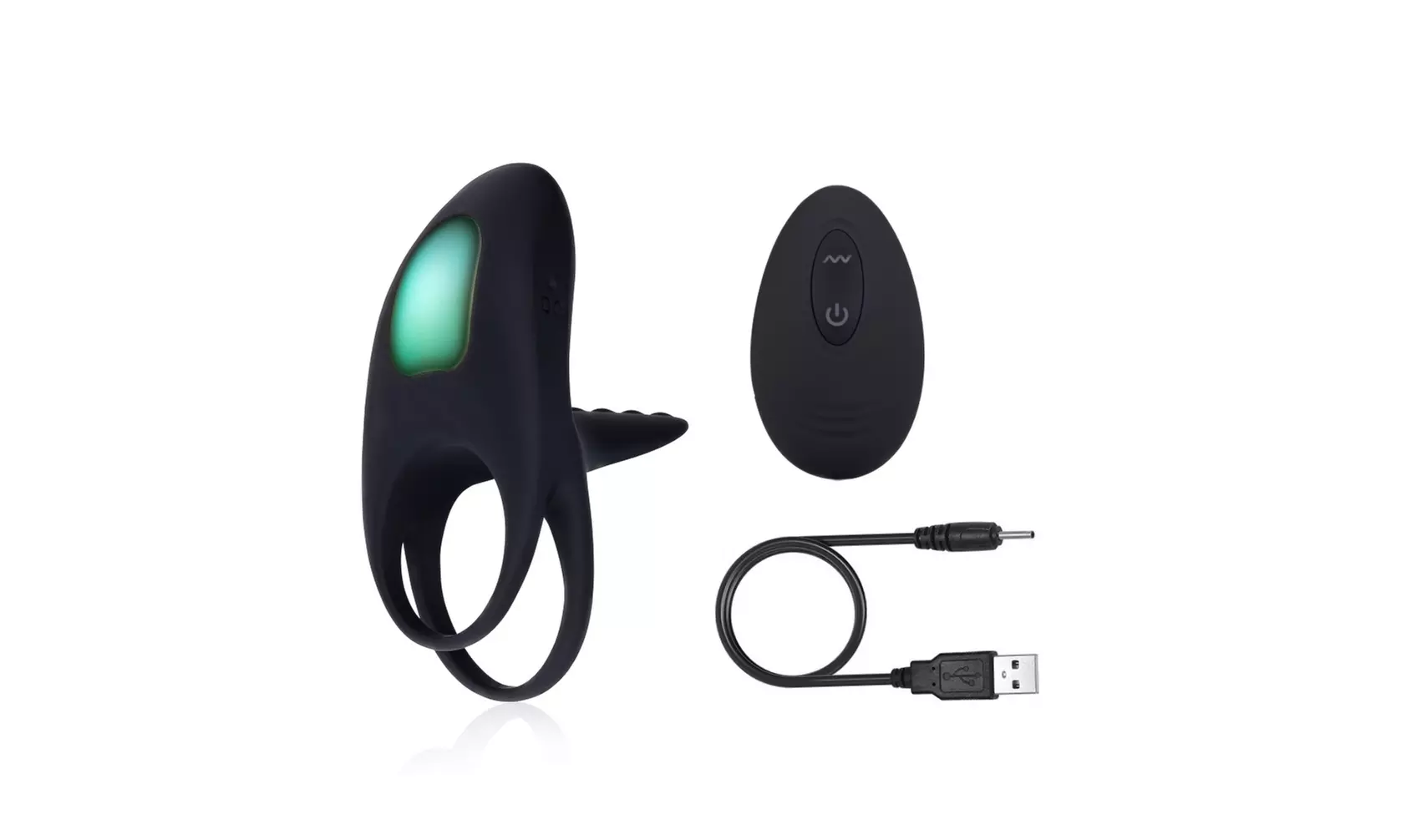 Naughty Nights "Bullseye!" Multiple Stimulation Rechargeable C-Ring - Second Medium