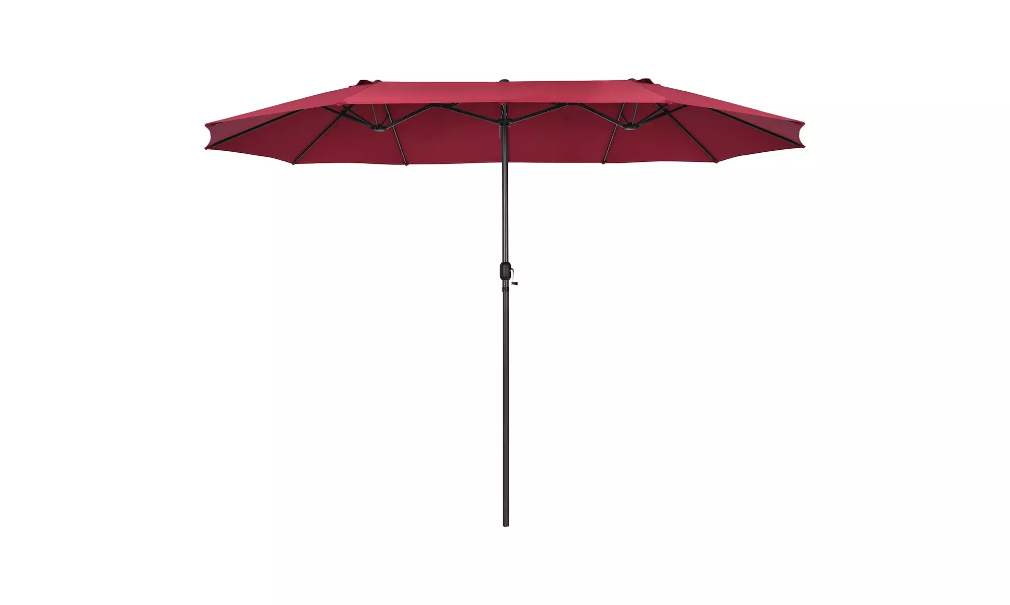 Costway 15FT Patio Double-Sided Umbrella Crank Outdoor Garden Market Sun Shade