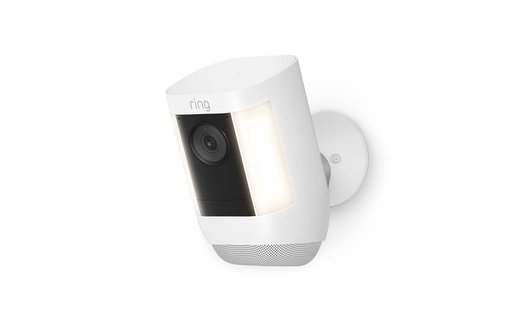 Ring Spotlight Cam Pro, Battery  Motion Detection, Two-Way Talk (2022)  White