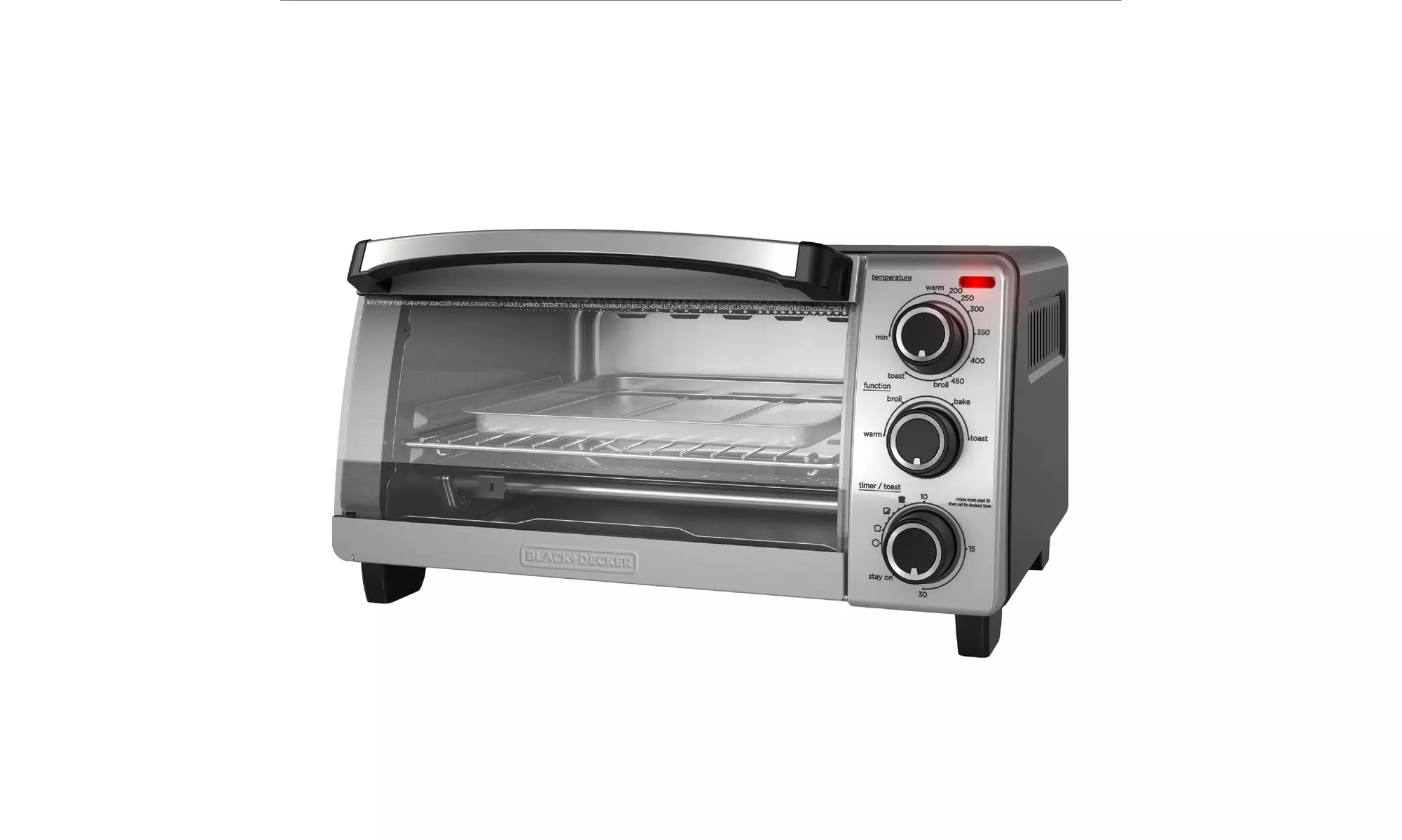 BLACK DECKER Natural Convection Toaster Oven, Stainless Steel, TO1755SB - Primary Image