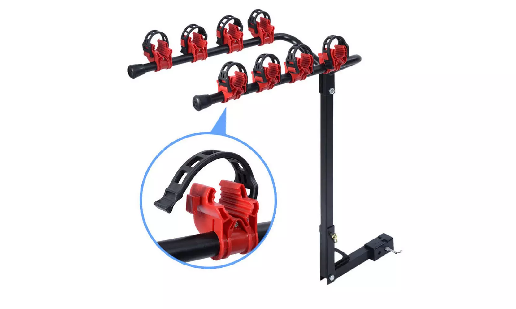 Heavy Duty 4 Bicycle Bike Rack Car Swing Down SUV Truck Van Hitch Mount Carrier - Primary Image