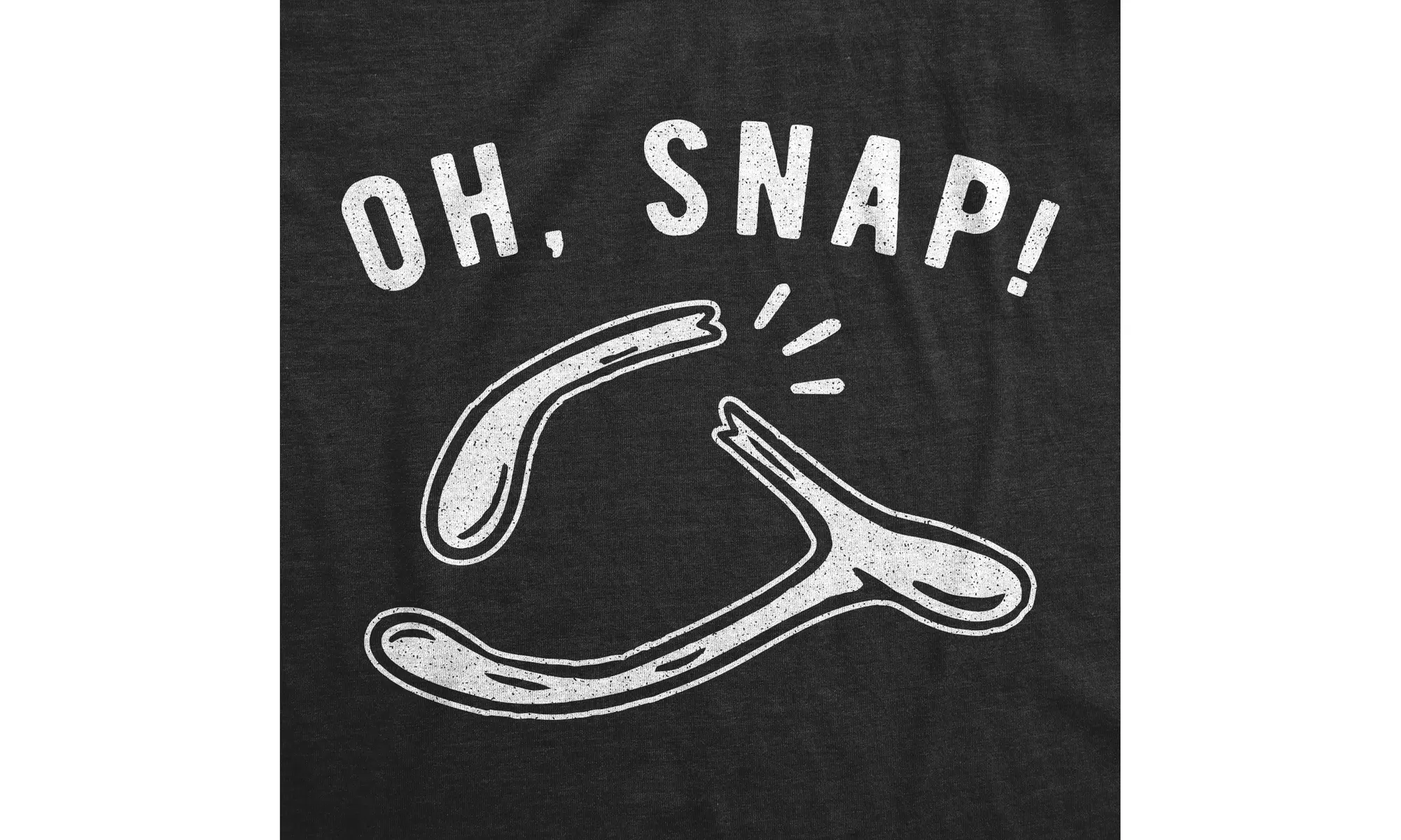Womens Oh Snap Tshirt Funny Turkey Day Thanksgiving Wishbone Graphic Novelty Tee - Second Medium