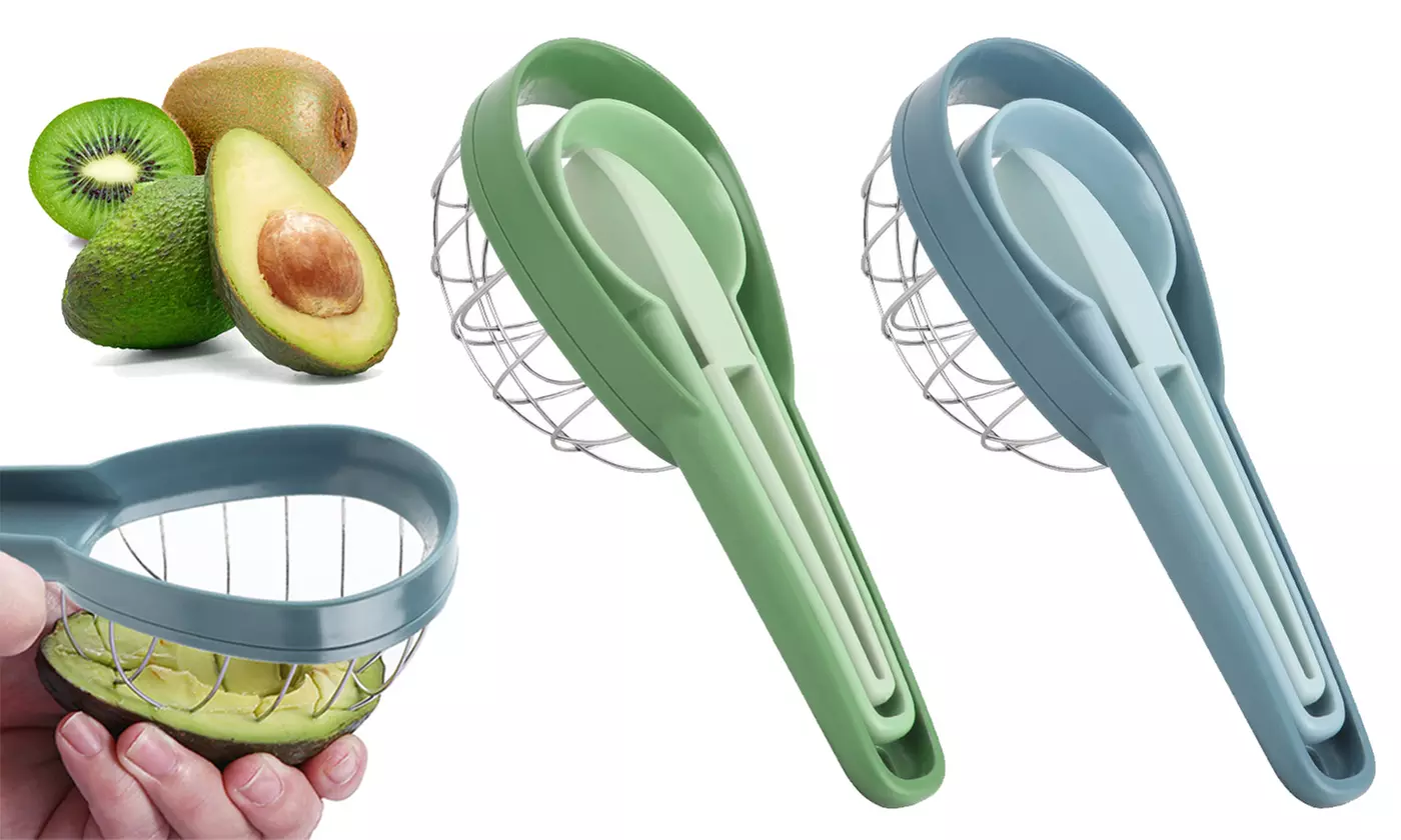 3Pcs Avocado Slicer Tool Splitter Pitter Cutter Peeler Scoop - Primary Image