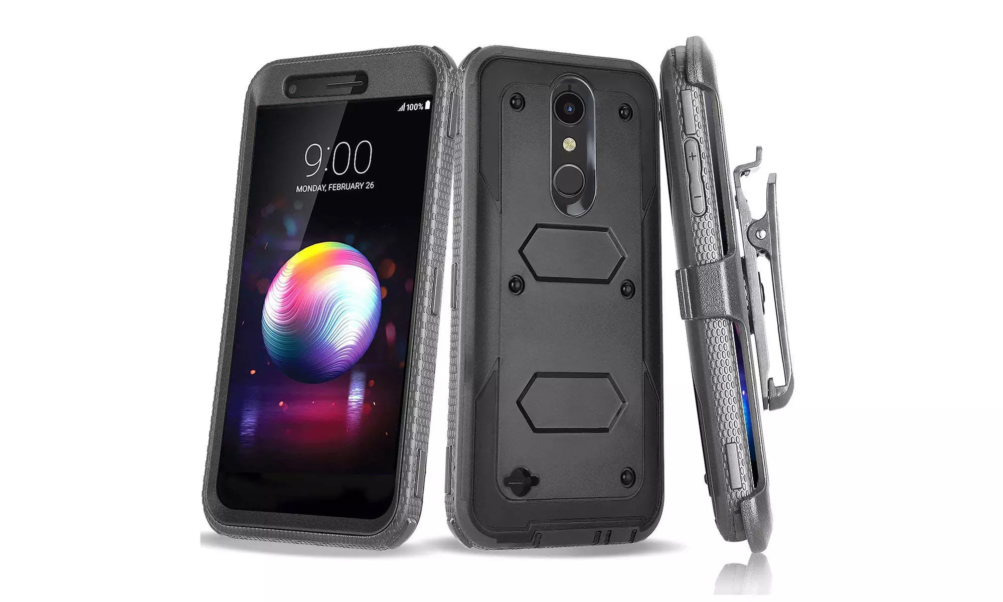 For LG LV5 2018 Hybrid Shockproof Phone Case with screen protector  - Primary Image