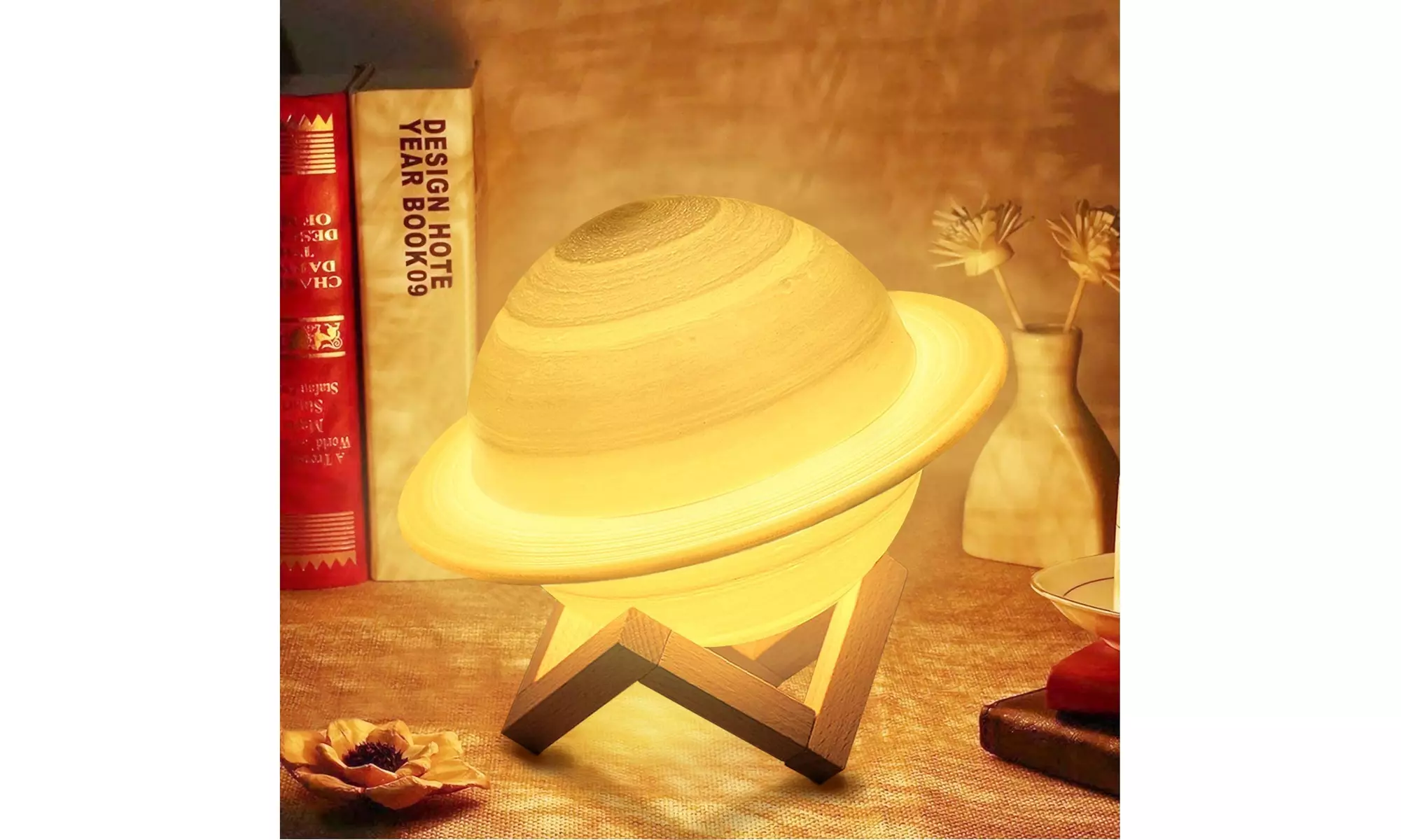 Moon, Galaxy, or Earth Color-Changing 3D Lamp w/ Touch Sensor & Remote Control