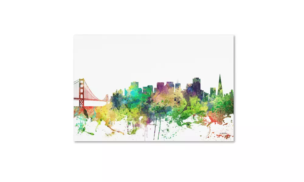 Marlene Watson 'San Francisco California Skyline SP' Canvas Art - Primary Image