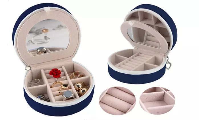 Mini Portable Travel Jewelry Box & Jewelry Organizer 